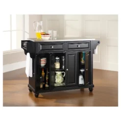 Cambridge Stainless Steel Top Kitchen Island - Black - Crosley -Cheap Crosley Store GUEST e1cd5a1d bd41 4681 b017 697953a80bdf