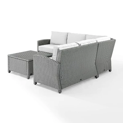 Crosley 4pc Bradenton Steel Outdoor Patio Sectional Sofa Furniture Set 6 Crosley 4pc Bradenton Steel Outdoor Patio Sectional Sofa Furniture Set - Image 6