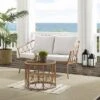 Juniper 2pc Outdoor Wicker Conversation Set With Loveseat & Coffee Table - Cream/Natural - Crosley