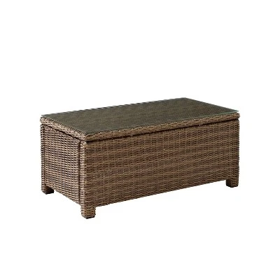 Bradenton Outdoor Wicker Glass Top Coffee Table - Crosley 8 Bradenton Outdoor Wicker Glass Top Coffee Table - Crosley - Image 8