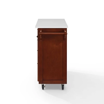 Eleanor Granite Top Kitchen Cart Mahogany - Crosley 12 Eleanor Granite Top Kitchen Cart Mahogany - Crosley - Image 12