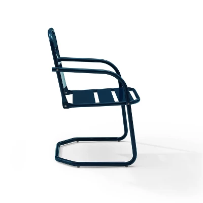 Brighton 2pc Metal Chair Set - Navy - Crosley 2 Brighton 2pc Metal Chair Set - Navy - Crosley - Image 2
