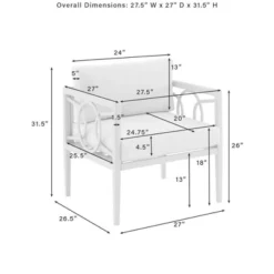 Ashford 4pc Outdoor Metal Conversation Set - Cream - Crosley -Cheap Crosley Store GUEST e7e18393 d29b 4c06 ae1f f0f0118db425