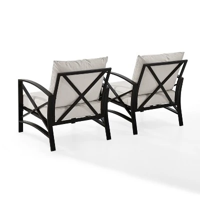 Crosley 2pc Kaplan Outdoor Patio Chair Set 2 Crosley 2pc Kaplan Outdoor Patio Chair Set - Image 2