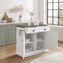 Shoreline Kitchen Island White/Dark Brown - Crosley -Cheap Crosley Store GUEST e87479dd 4b6e 4b6b 8d1f 1e291a9e6222