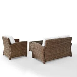 Bradenton 3pc Outdoor Conversation Set With Loveseat & Armchair With Coffee Table - Crosley -Cheap Crosley Store GUEST eb5bf5b3 0fd3 4fc4 969e c1b16de4875f