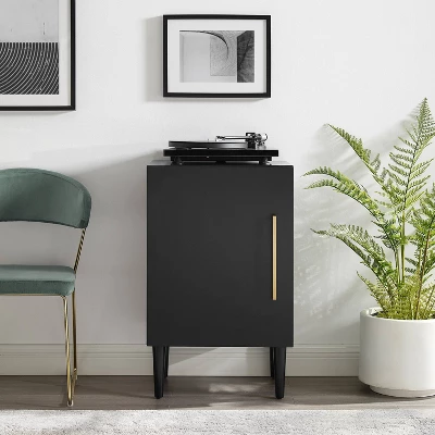 Everett Record Player Stand Matte Black - Crosley 4 Everett Record Player Stand Matte Black - Crosley - Image 4