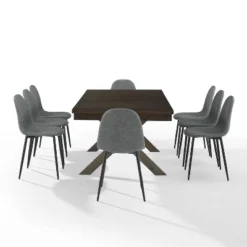 9pc Hayden Extendable Dining Set With Weston Chairs Distressed Gray/Slate - Crosley -Cheap Crosley Store GUEST ec8b7723 fae3 444e b663 af585169b132