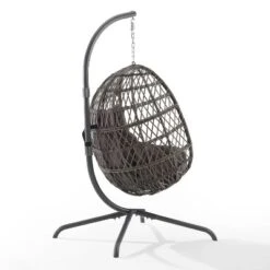 Tess Indoor/Outdoor Wicker Hanging Egg Chair - Gray/Driftwood - Crosley -Cheap Crosley Store GUEST edb76553 3c1f 4104 bdc7 97f35928bf67