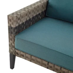 Prescott Outdoor Wicker Loveseat - Blue/Brown- Crosley 17 Prescott Outdoor Wicker Loveseat - Blue/Brown- Crosley -Cheap Crosley Store GUEST edc1a01e bea7 45eb ade6 3715780b1fe9