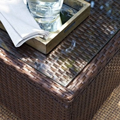 Kiawah Outdoor Wicker Coffee Table - Brown - Crosley 8 Kiawah Outdoor Wicker Coffee Table - Brown - Crosley - Image 8