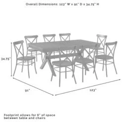 9pc Hayden Extendable Dining Set With Camille Chairs Matte Black/Slate - Crosley -Cheap Crosley Store GUEST ef8dc19f a74c 4652 96ef 382371f3d801