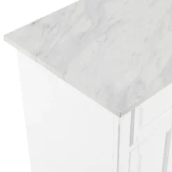 Avery Kitchen Island/Cart Distressed White/White Marble - Crosley -Cheap Crosley Store GUEST f01aa802 bf48 4e9c 994d 6cf962617bbc