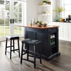24" Coventry Upholstered Saddle Stools & Drop Leaf Breakfast Bar Black - Crosley 13 24" Coventry Upholstered Saddle Stools & Drop Leaf Breakfast Bar Black - Crosley -Cheap Crosley Store GUEST f178d9af 9a41 48f6 982d bf14ebf323a7