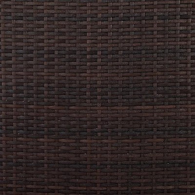 Catalina Outdoor Round Wicker Coffee Table - Brown - Crosley 3 Catalina Outdoor Round Wicker Coffee Table - Brown - Crosley - Image 3