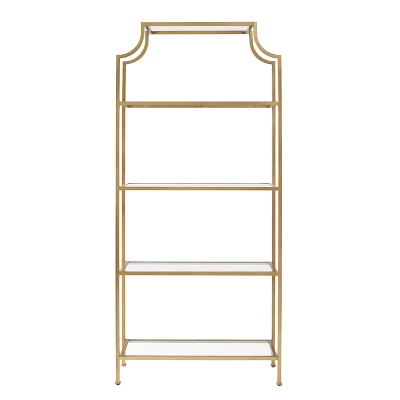 80.5" Aimee Etagere Gold - Crosley 5 80.5" Aimee Etagere Gold - Crosley - Image 5