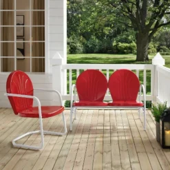 Griffith 2pc Outdoor Seating Set - Bright Red - Crosley -Cheap Crosley Store GUEST f35bfc4b e654 4a13 9d17 dd49cec259fa