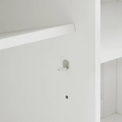 Clifton Kitchen Island With Camille Stools Distressed White/Black - Crosley 16 Clifton Kitchen Island With Camille Stools Distressed White/Black - Crosley - Image 16