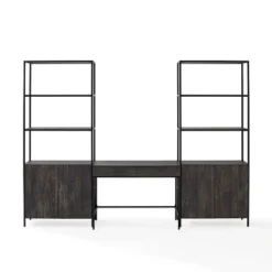 3pc Jacobsen Desk And Large Etagere Set Brown Ash - Crosley -Cheap Crosley Store GUEST f4161b38 f495 4b96 aaf4 611866ed1c84