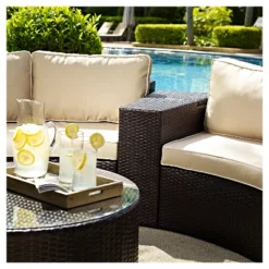 Catalina Outdoor Wicker Arm Table - Brown - Crosley 6 Catalina Outdoor Wicker Arm Table - Brown - Crosley -Cheap Crosley Store GUEST f4273ab2 166f 47ea 804c 8bd628761e1b