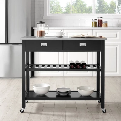 Chloe Stainless Steel Top Kitchen Island Cart - Crosley 5 Chloe Stainless Steel Top Kitchen Island Cart - Crosley - Image 5