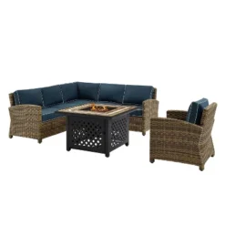 Bradenton 5pc Outdoor Wicker Seating With Fire Table - Crosley -Cheap Crosley Store GUEST f4f1748b 65bf 41d4 b3cf 0a5e0a9d3076