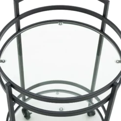 Bailey Round Bar Cart Matte Black - Crosley -Cheap Crosley Store GUEST f685fa45 e39e 4e5d 8acb f0bbe9404c1a