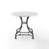 32" Madeleine Round Dining Table Matte Black - Crosley