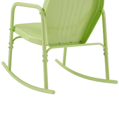 Griffith 3pc Outdoor Metal Rocking Chair Set - Lime - Crosley 7 Griffith 3pc Outdoor Metal Rocking Chair Set - Lime - Crosley - Image 7