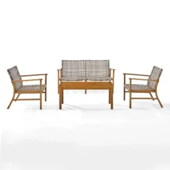 Ridley 4pc Outdoor Wicker & Metal Conversation Set - Gray - Crosley 11 Ridley 4pc Outdoor Wicker & Metal Conversation Set - Gray - Crosley -Cheap Crosley Store GUEST f9546c1b 06fd 447d 8ddc 8aa01ca705f1