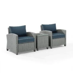 Bradenton 3pc Outdoor Wicker Arm Chairs With Side Table - Crosley -Cheap Crosley Store GUEST f9caf2e6 0452 492b a3b2 74fb33d07084