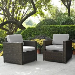 Palm Harbor 3pc All-Weather Wicker Patio Conversation Set Gray - Crosley 17 Palm Harbor 3pc All-Weather Wicker Patio Conversation Set Gray - Crosley -Cheap Crosley Store GUEST fa0716e3 6b03 4cdb 8502 b8ec61f3bffd