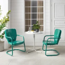 Ridgeland 3pc Outdoor Bistro Set With Table & 2 Chairs - Turquoise Gloss - Crosley 15 Ridgeland 3pc Outdoor Bistro Set With Table & 2 Chairs - Turquoise Gloss - Crosley -Cheap Crosley Store GUEST fa69012c aefd 415c a59d 435150d53acf