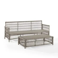 2pc Thatcher Outdoor Steel Conversation Set Creme/Driftwood - Crosley -Cheap Crosley Store GUEST faf65be5 6668 4706 bea6 2f51dff4b0ff