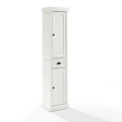 Seaside Tall Linen Cabinet White - Crosley