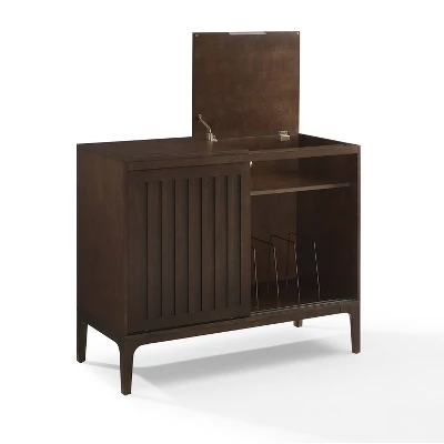 Asher Record Storage Media Console Dark Brown - Crosley 9 Asher Record Storage Media Console Dark Brown - Crosley - Image 9