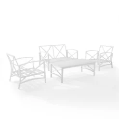 4pc Kaplan Outdoor Steel Conversation Set Mist/White - Crosley 11 4pc Kaplan Outdoor Steel Conversation Set Mist/White - Crosley -Cheap Crosley Store GUEST fbf7e9b4 6b82 463b b6a5 ffbd7beb1129 1