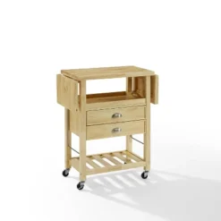 Bristol Double Drop Leaf Kitchen Cart Natural - Crosley
