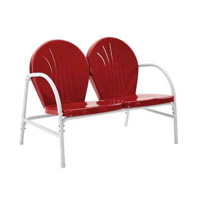 Griffith Outdoor Loveseat - Bright Red - Crosley 5 Griffith Outdoor Loveseat - Bright Red - Crosley - Image 5