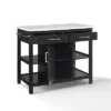 Audrey Faux Marble Top Kitchen Island Black - Crosley