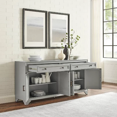 Tara Sideboard Distressed Gray - Crosley 3 Tara Sideboard Distressed Gray - Crosley - Image 3