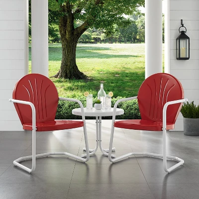 Griffith 2pc Outdoor Conversation Set - Bright Red - Crosley 1 Griffith 2pc Outdoor Conversation Set - Bright Red - Crosley