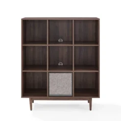 49.5" Liam 9 Cube Record Storage Bookcase With Speaker Walnut - Crosley -Cheap Crosley Store GUEST fdea39b8 acde 4f7a 889d 1f157ce630b5
