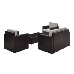 Palm Harbor 4pc Outdoor Wicker Conversation Set - Gray - Crosley 12 Palm Harbor 4pc Outdoor Wicker Conversation Set - Gray - Crosley -Cheap Crosley Store GUEST fe5b09c8 6b1c 4276 b6ba 2153db2f5b42