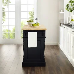 Oxford Butcher Block Kitchen Island Black - Crosley -Cheap Crosley Store GUEST fe9fa92f 5cd5 410c 8a3d f45920285bcb