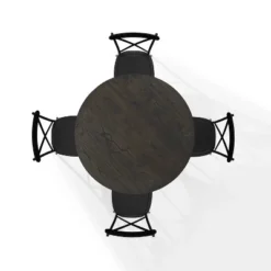 5pc Hayden Round Dining Set With Camille Chairs Matte Black/Slate - Crosley -Cheap Crosley Store GUEST ff1aa73f 130d 49ef bb2e e2203dd42761