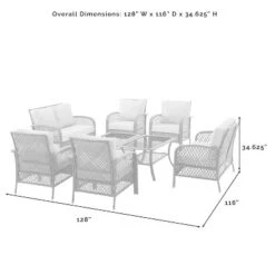 Tribeca 8pc Outdoor Wicker Conversation Set - Sand/Brown - Crosley -Cheap Crosley Store GUEST ff983f1d 4a64 40c4 ac02 0176ef976008